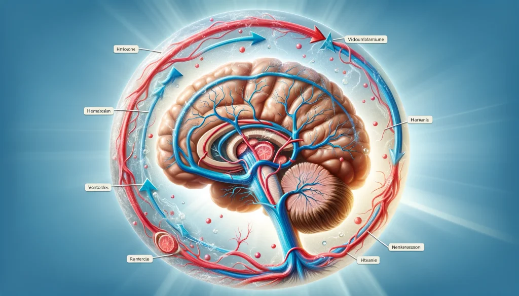 脳脊髄液の循環のイメージ